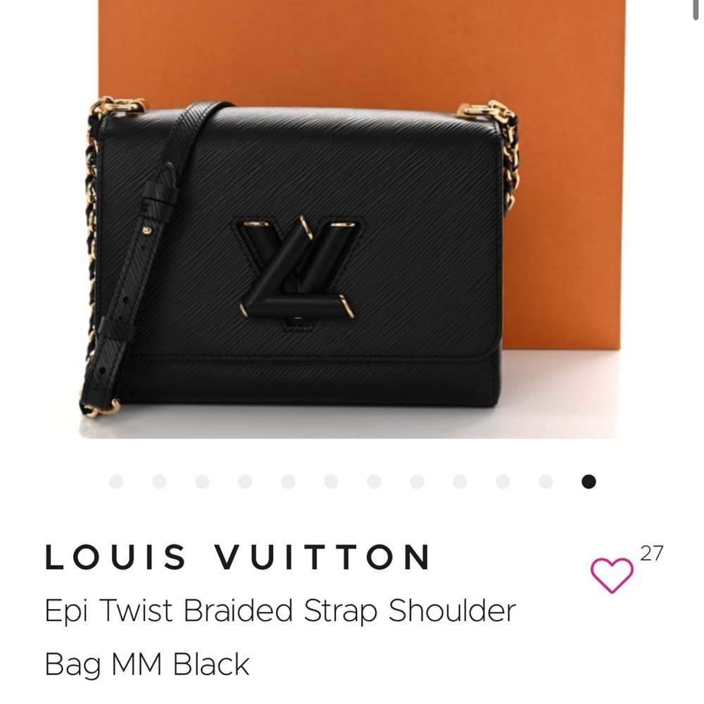 LOUIS VUITTON
Epi Twist Braided Strap Shoulder Bag MM Black